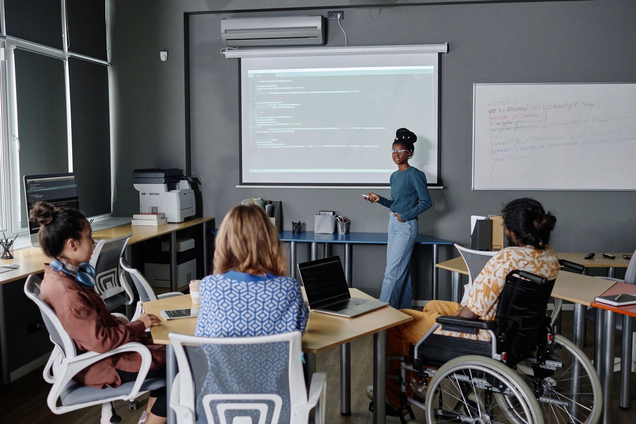 Presenter facilitating a workshop session