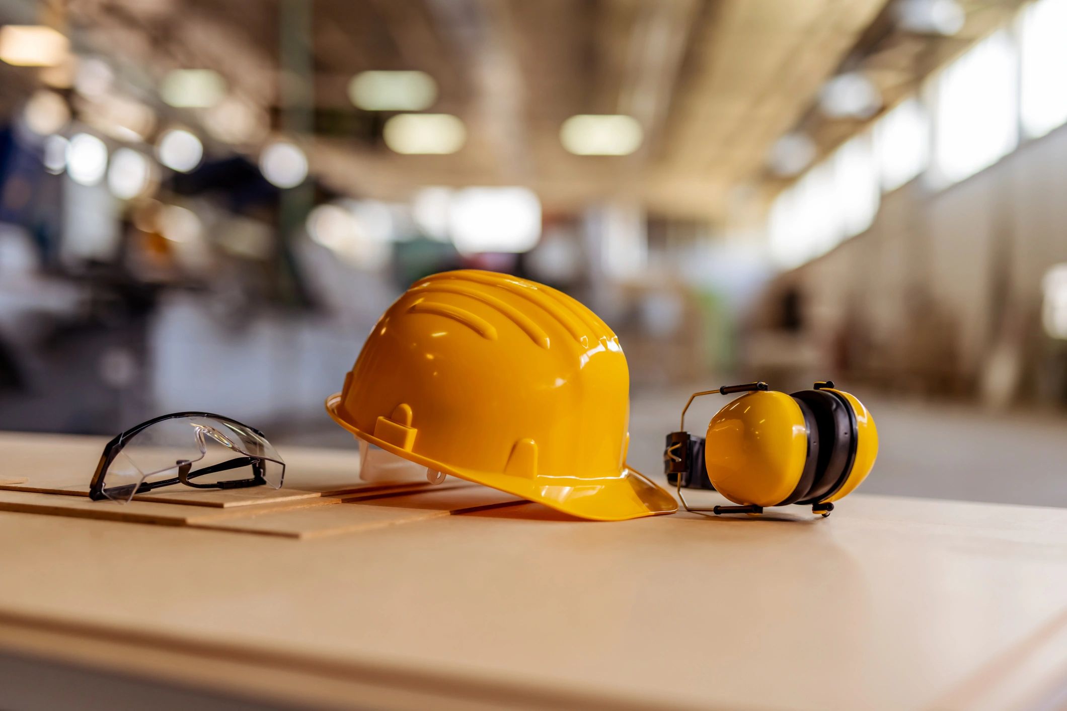 Safety gear in an industrial setting