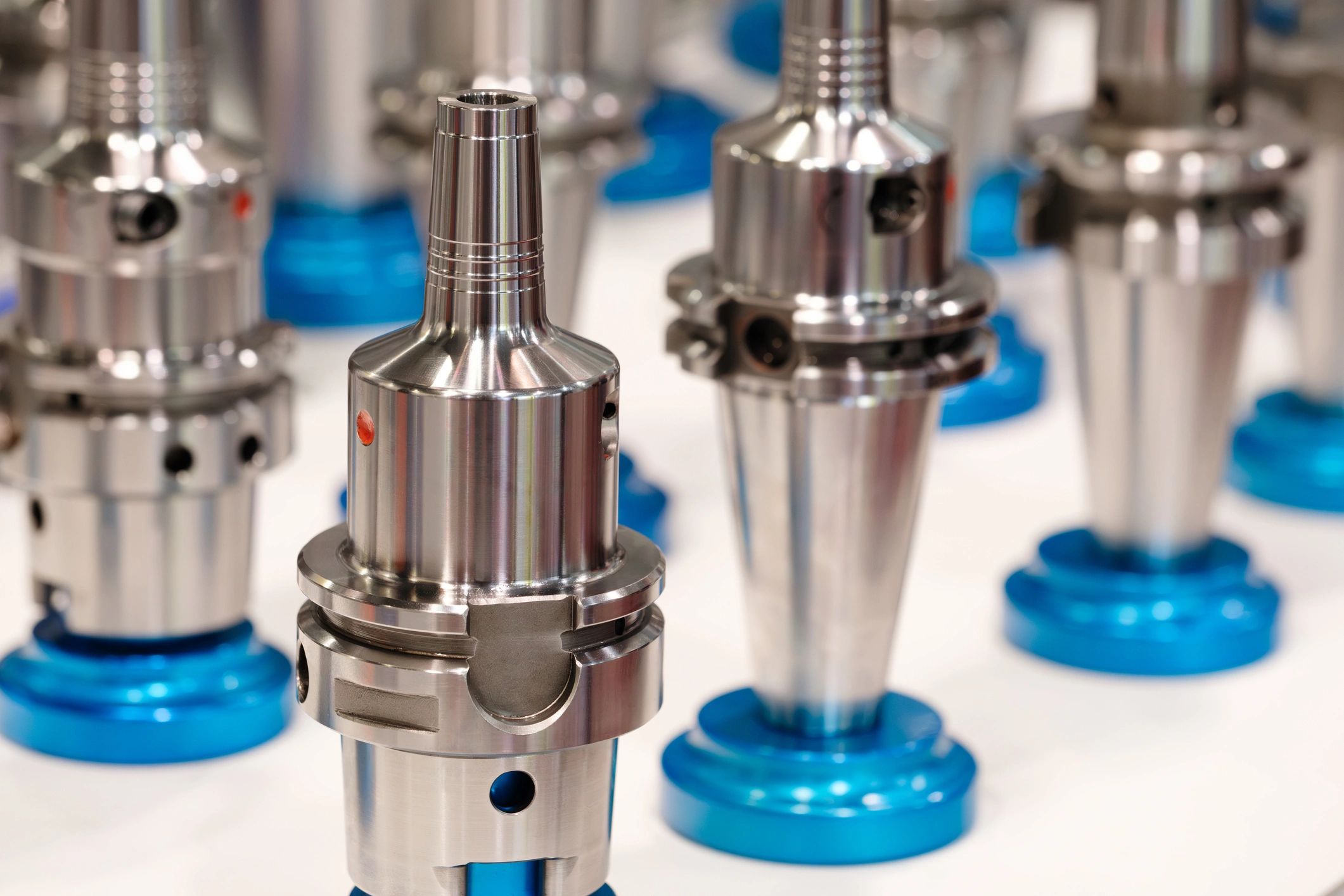 Industrial milling cutter tools close up